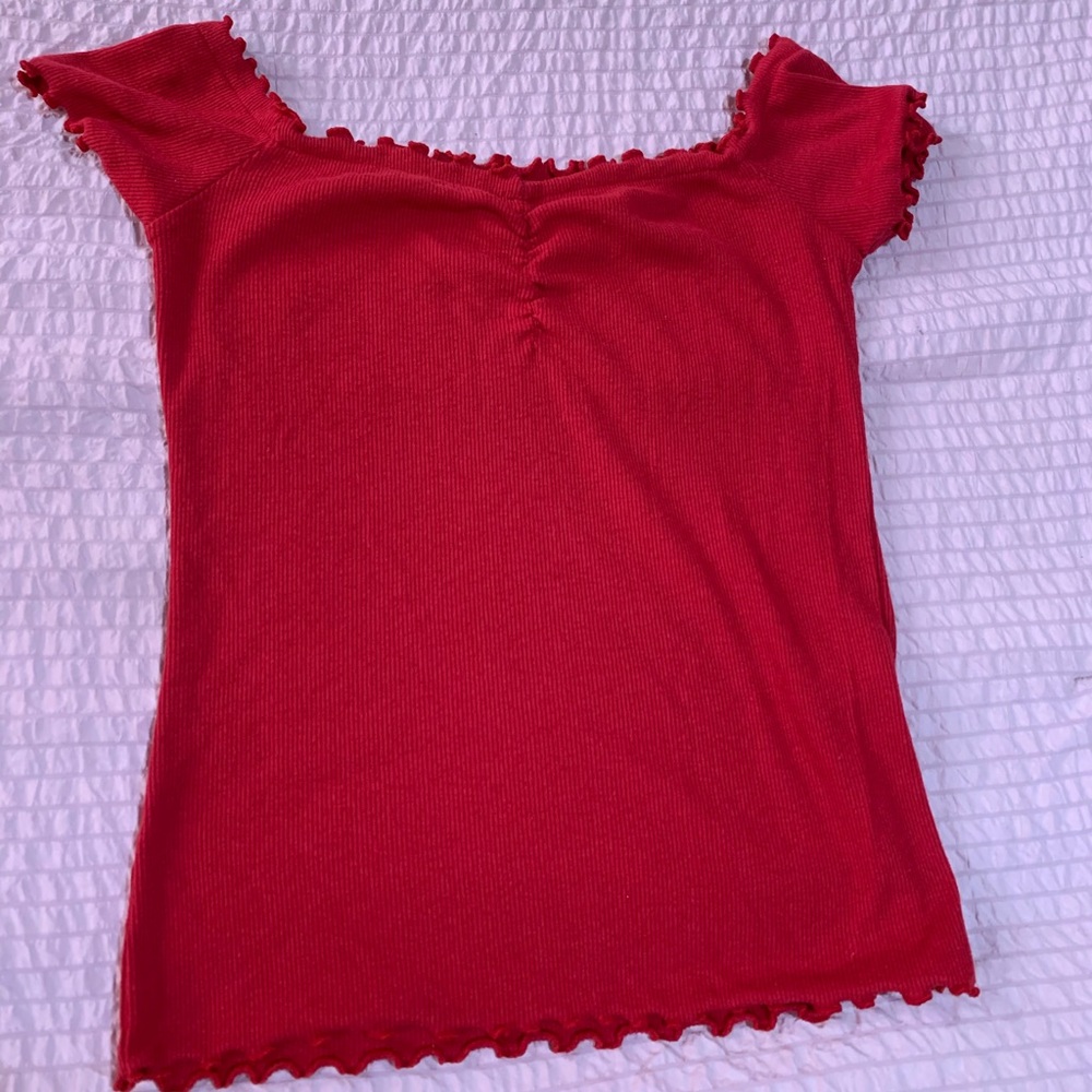 Red Hollister Off the shoulder top